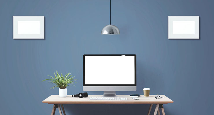 computer on desk