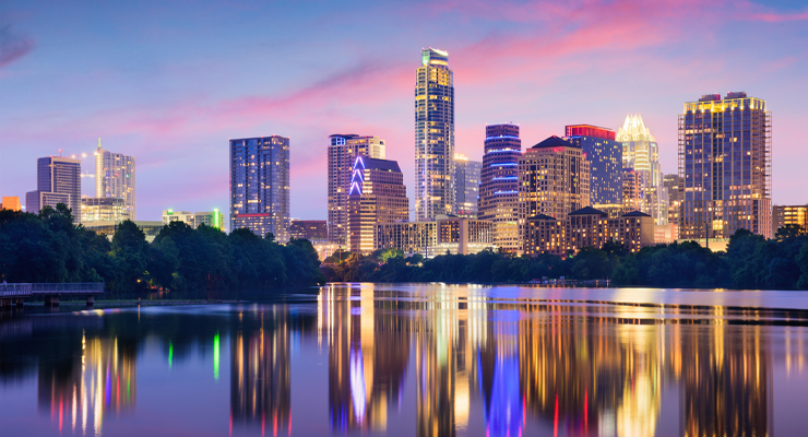 Skyline of Austin, Texas.  Site of the 2022 CUES TalentNEXT.
