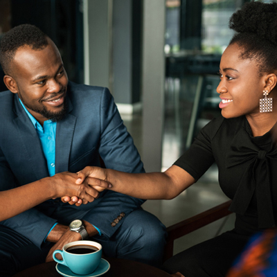 Black Professionals Shaking Hands