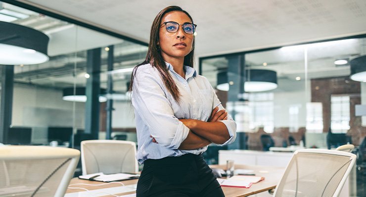 Businesswoman in conference room