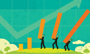 people place bars on bar graph to show improvement