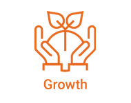 Growth Icon: Plant growing out of hands